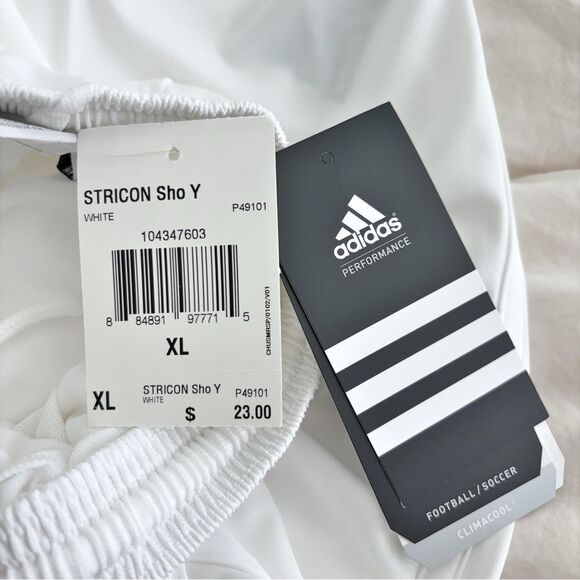 Adidas Stricon White Soccer Shorts | Youth XL | NEW - Picture 6 of 10